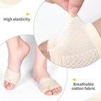 5 Pairs Open Toe Socks, Toeless Socks for Women Cotton Forefoot Topper Compatible with Open Toe Sandals