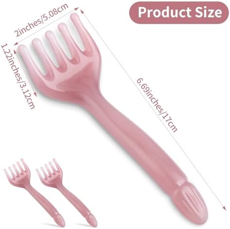 2Pcs Head Massager Manual Hair Scalp Massager Gua Sha Five Claw Massage Tool Comb Portable Handheld Resin Relax Tool for Father's Day Mother's Day Gifts (Pink Purple)