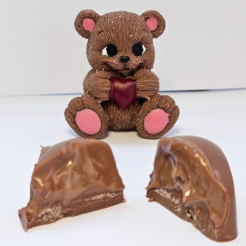 Ksana Handmade Belgian Chocolate Gift Box – 9 pcs Bear & Heart Shapes – Fibella Hazelnut Filling – Premium Artisan Milk Chocolates – Ready Gift Box – Perfect for Anniversary, Birthday & Valentine’s Day