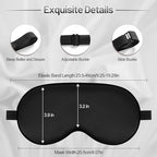 Sleep Mask, Silk Eye Mask for Sleeping with Adjustable Strap, Blindfold Eyeshade for Men & Women, Comfortable & Soft Eye Cover Eyeshade for Night Sleep (Black, Pink, Purple)