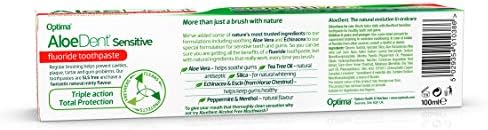 AloeDent Sensitive 100 ml Aloe Vera Plus Echinacea and Fluoride Toothpaste - Pack of 3