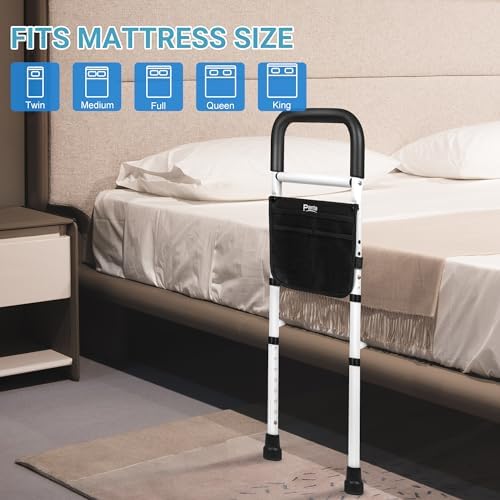 Panta Bed Rails for Elderly Adults Safety, Adjustable Bed Assist Rails for Seniors,Black