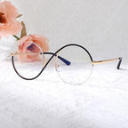 Round Reading Glasses for Women Men with Spring Hinge Multicolor Metal Frame Blue Light Blocking Womens Readers