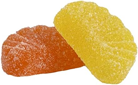 Fruidles Orange and Lemon Citrus Gummi Slices Candy, Delicious Sugar Coated Fruit Flavors Gummies (Half-Pound)