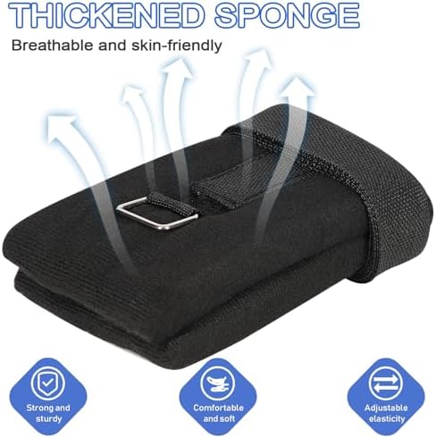 4Pcs Medical Restraints Patient Hospital Bed Quick-Release Limb Holders for Hands Or Feet Universal Constraints Control (Black)