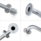 2 Pack Grab Bars for Bathroom, 18 Inch Chrome Stainless Steel Shower Grab Bar, Concealed Screw Balance Assist Safety Bath Handrail, 500lbs Support Shower Handle for Handicap, Elderly, Injury