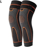 Self-Heating Knee Sleeve, Knee Brace Tourmaline Acupressure Sleeve Self-heating Shaping Support Wormwood Fitness Accessories Orange L