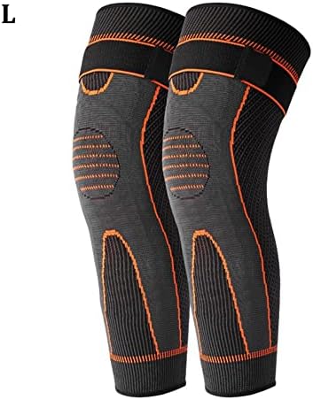 Self-Heating Knee Sleeve, Knee Brace Tourmaline Acupressure Sleeve Self-heating Shaping Support Wormwood Fitness Accessories Orange L