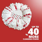 [2026 New Version] Mop Head Replacement - 40% More Cleaning Power, 3 Pack Spin Mop Replacement Head for Easy Wring 1-Tank System, Easy Cleaning, Microfiber and Machine Washable