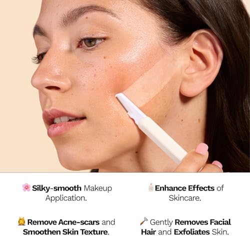 Jill Dermaplane Kit in Rose - Hair Identifying Spray NOT Included - Includes 1 Pre-Shave Cleanser Sachet & Oil Wipe, 1 Post-Shave Moisturizer, 2 Disposable Blades