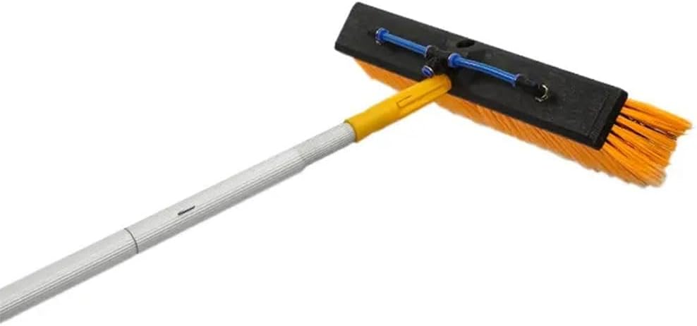 Water Fed Pole Kit Water Fed Brush, Solar Panel Cleaning Brush with Extension Rod, Solar Panel Brush and Pole for Cleaning Photovoltaic and Solar Panels and Other Cleaning Activities. Yellow