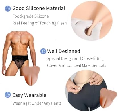Hiding Gaff Panties Brief Shaping Silicone Camel Toe Cover for Men Crossdressing Transgender Underwear