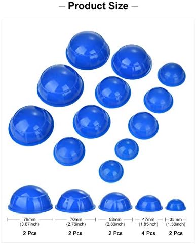 12 Pcs Silicone Massage Cupping Set Vacuum Cupping Acupuncture Cupping Therapy Set Professional Body Massage Cup Set Vacuum Massage Cupping for Pain Relief Muscle Relaxation,Pack of 12