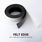 FOSHIO Micro Fiber Felt for Squeegee Edge Wrapping 2 Meters Length - Black Felt to Cover The Edges of Hard Card Squeegees