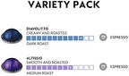 Nespresso Capsules Vertuo, Espresso Bold Variety Pack, Medium and Dark Roast Espresso Coffee, 40-Count Espresso Pods, Brews 1.35oz.