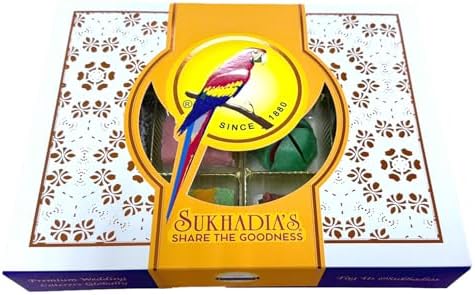 Sukhadia Sweets - Assorted Mix - 16oz box (12pc) - Indian Mithai Gift - Freshly Made In USA