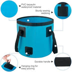 5 Gallon Collapsible Bucket with Handle, Car Wash Bucket Foldable Water Storage Container for Camping Fishing Beach Gardening, Portable Laundry Wash Basin for RV Cleaning Supplies Swamp Emergency Prep