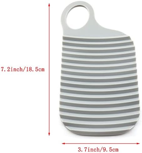 ZYAMY Hand-held Mini Washboard, Plastic Washboard, Laundry and Scrubbing Clothes, Suitable for Home Travel, Outdoor, Gray