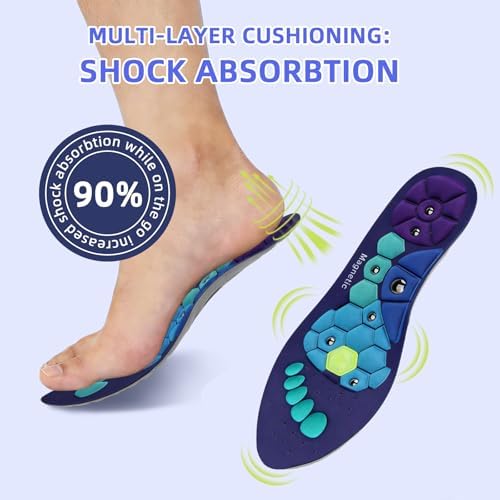 3 PCS Orthopedic Acupressure Insoles for Men & Women Reflexology Massage Foot Insoles for Helps Blood Circulation Comfortable Support for Daily Use (S(Men 4-7/Women 5-8))