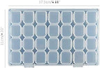 yueton 28-Grid with Cover Clear Plastic Candy Jewelry Organizer Box Storage Container Pill Case