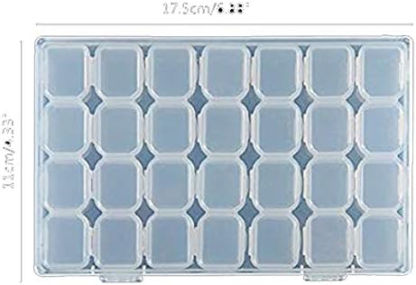 yueton 28-Grid with Cover Clear Plastic Candy Jewelry Organizer Box Storage Container Pill Case