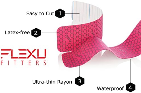FlexU Kinesiology Tape; Available in Pre-Cut or Continuous Options; Advanced Strength and Flexibility for Enhanced Therapeutic Recovery; Provides Support, Stability, & Pain Relief to Muscles & Joints
