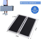 Portable Wheelchair Ramp 4FT,No-Slip Aluminum Folding Handicap Ramp 800lbs Load Capacaity,Wheel Chair ramp for Home Steps,Stairs,car
