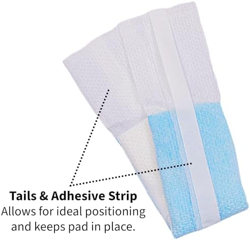 Vakly Postpartum Maternity Pads 3 x 20 in Extra Long (24 Pack) – Maximum Absorbency Heavy Flow Postpartum & Incontinence Pads with Tails, Ultra Soft Disposable Pads for New Moms