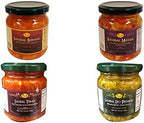 Combo Pack : 1 Sambal Bawang - 185g 1 Sambal Mantah - 185gr 1 Red Chili Sauce With Shrimp Paste (Sambal Terasi) 1 Sambal Ijo - 16.5oz