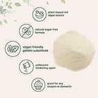 Agar Agar Powder, 1lb (16oz) | Planted-Based Source from Red Algae | Unflavored Thickening Agent for Cooking & Baking | Vegan Substitute for Beef Gelatin | Non-GMO, Vegan Friendly