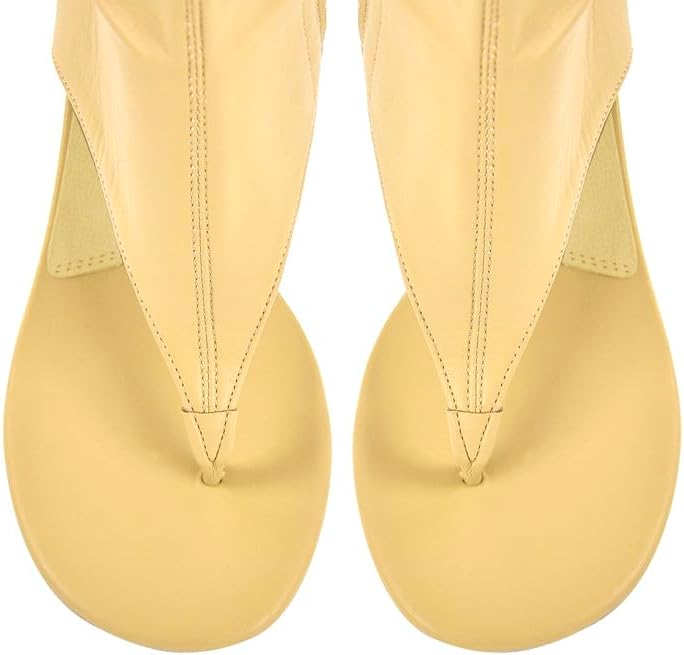 sexytag Women's Thong Sandals Open Toe Knee High Kitten Heels Sandal Boots