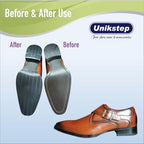UNIKSTEP 2 Pairs (4 Pieces) Shoe Sole Protectors, Wave Pattern Shoe Bottom and Heel Non Slip Grips
