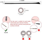 Maya Star 2 Pairs Lengthened TR Material Eyeglasses Replacement Temples + Eyeglass Ear Hooks, Anti-Slip Silicone Eyeglass End Tips Ear 119x6.3mm