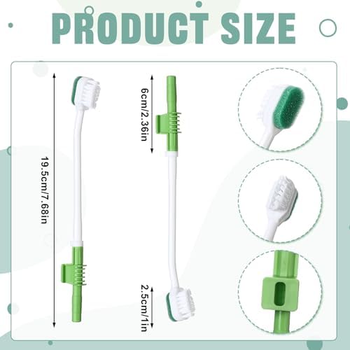 Didaey 20 Pcs Suction Swab Toothbrush Care Disposable Oral Swab Suction Toothbrush for Machine Sponge Individually Wrapped for Elderly Adults Oral Dental Mouth Care (Green)