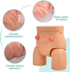 ZAIED Male and Female Manikin PVC Urinary Catheterization Model Nursing Practice Simulator Interchangeable Mannequin for Nursing Medical Training