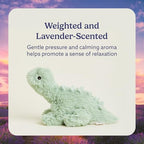 warmies Microwavable & Weighted Stuffed Animals, Green Long Neck Dinosaur - Heated Stuffed Animal Plushie for Warmth & Comfort - Soft Plush Toys for Adults & Children (Boys, Girls, Babies & Toddlers)