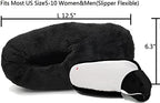 USB Heating Slippers for Feet Warm Indoor Home Women Men Heating Pad (Dark Black)