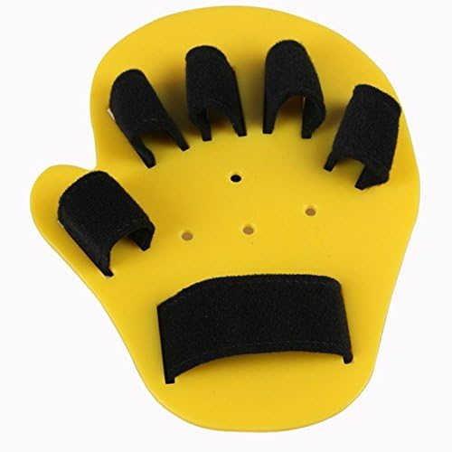 Child Finger Separator Hand Orthosis Splint for Kids - Separate Finger Flex Spasm Extension Board for Boys or Girls - Polio Rehabilitation Exercise - Yellow: 5-10 Years Old