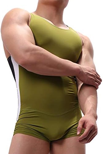 Men Bodysuit Sports Gym Athletic Supporters Undershirts Boxers Wrestling Singlets Jumpsuits Leotard