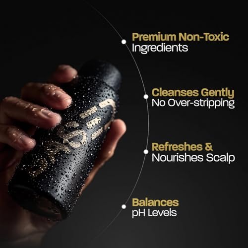 BASED Shower Duo Shampoo & Conditioner Bundle with Peppermint Oil & Coconut Oil, Cleansing Shampoo & Hydrating Conditioner for Men, No Sulfates, Silicones, or Parabens, 12 fl oz (Pack of 2)