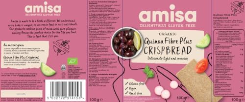 Amisa Organic Gluten Free Quinoa Fibre Plus Crispbread - 100g
