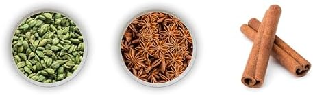 Jalpur Millers Spice Combo Pack - Green Cardamom Pods 50g - Star Anise 100g - Cinnamon Quills 100g (3 Pack)