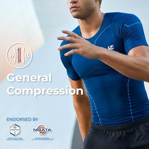 LP SUPPORT ARM2301Z Men's Short Sleeve Compression Shirt for Gym, Workout - Ultimate Comfort & Support Shapewear (S - XL)