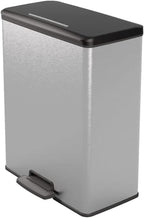 Curver IML Metallic Bucket, Pedal Closure, 2 x 26 L