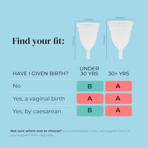 Mooncup® The Original Silicone Menstrual Cup, Reusable, Ultra Soft & Easy Insert, Great for Heavy Flow Periods, Size B, Age 30 or Under (Pack of 1)