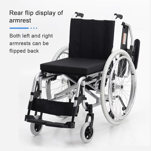 Sports and Leisure Wheelchairs for Adults,Aluminum Alloy Wheelchair, Lightweight Folding Transport Wheelchairs with Adjustable Footrest and Anti-tippers,220 lb Capacity