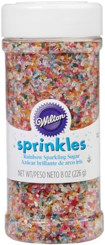 Wilton 710-991 Rainbow Sparkling Sugars, 8-Ounce