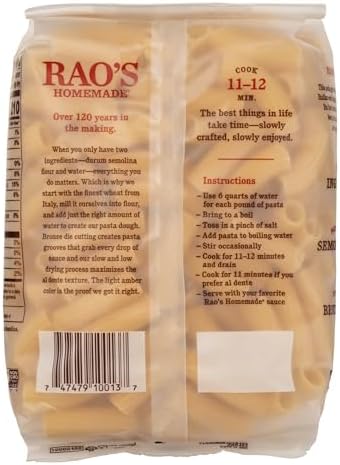 Rao's Homemade Rigatoni Pasta, 16oz, (Pack of 1)