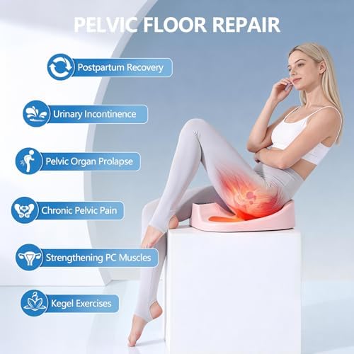 Portable Pelvic Floor Muscle Trainer, Kegel Exerciser for Postpartum Recovery & Bladder Control, Non-Invasive Pelvic Toner for Women and Men, Home Use