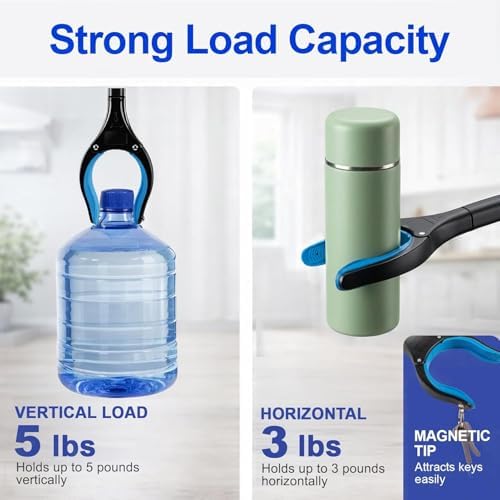 36" Magnetic Grabber Reacher Tool, 2 Pack Foldable Reacher Grabber Pickup Tool, 4.2" Wide Claw Picker Upper Grabber for Senior, Trash Pick up Tool, Heavy Duty Grabber for Health, Surgery Recovery